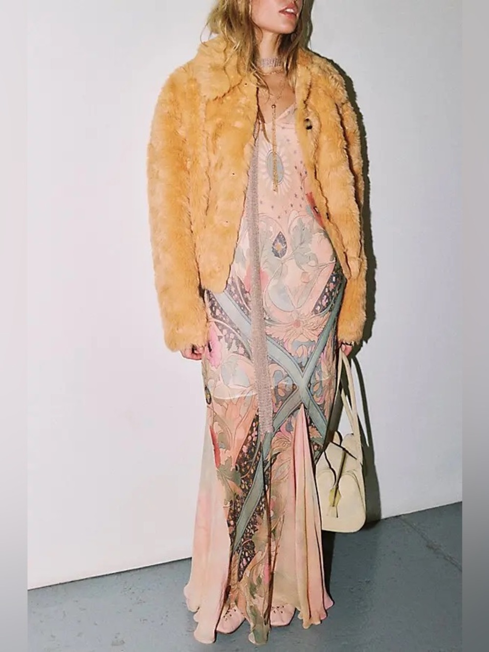1048. FREE PEOPLE Celestial  Nights Maxi Dress in Fairy Combo Sz S NWOT $228 - Picture 5 of 12